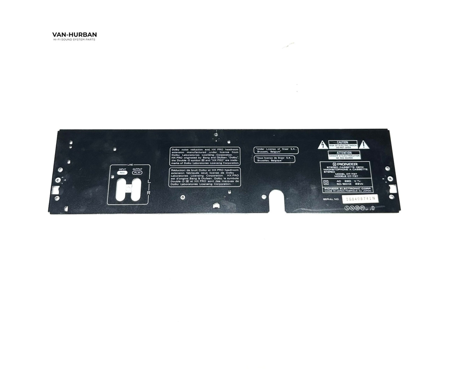PIONEER CT-737 PARTE TRASERA CARCASA   /2132154 / C16