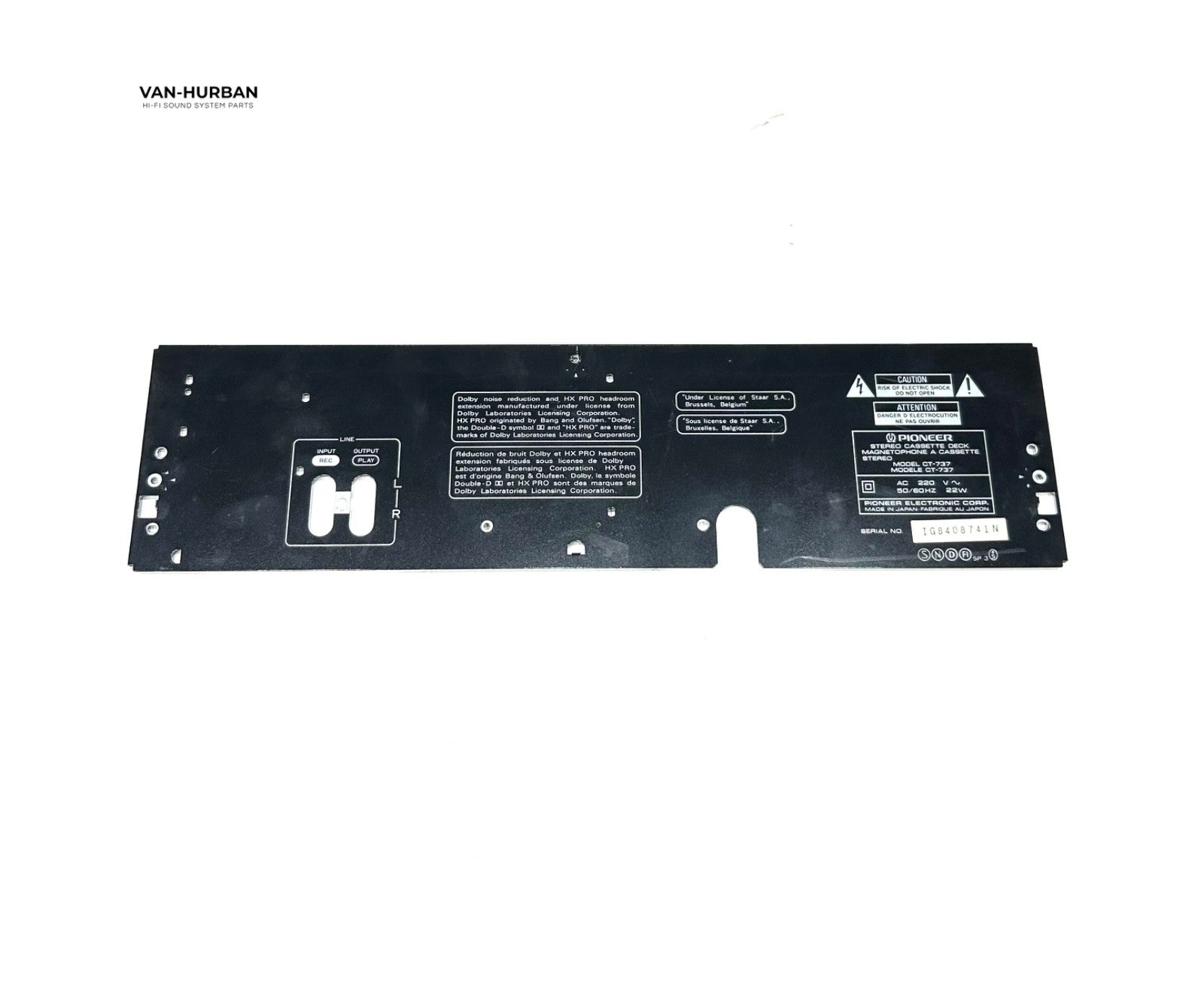 PIONEER CT-737 PARTE TRASERA CARCASA   /2132154 / C16
